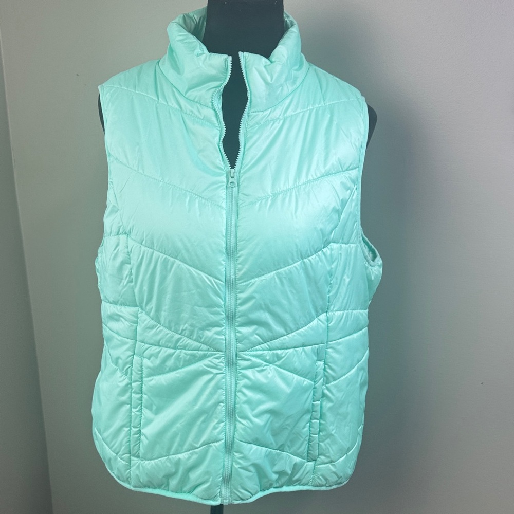 Flirtitude seafoam, green Puffer Vest XXL